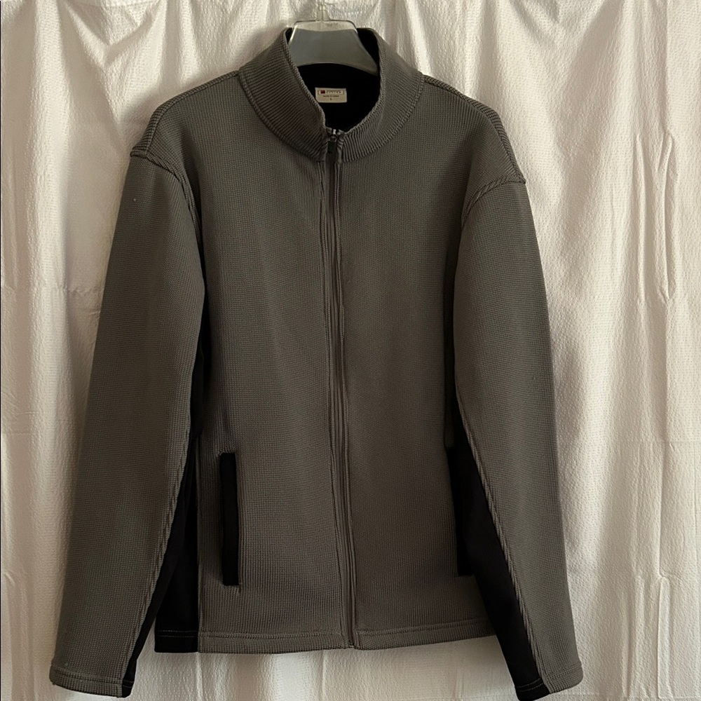 Alpine Design Gray Knit Full Zip Performance Jack… - image 1